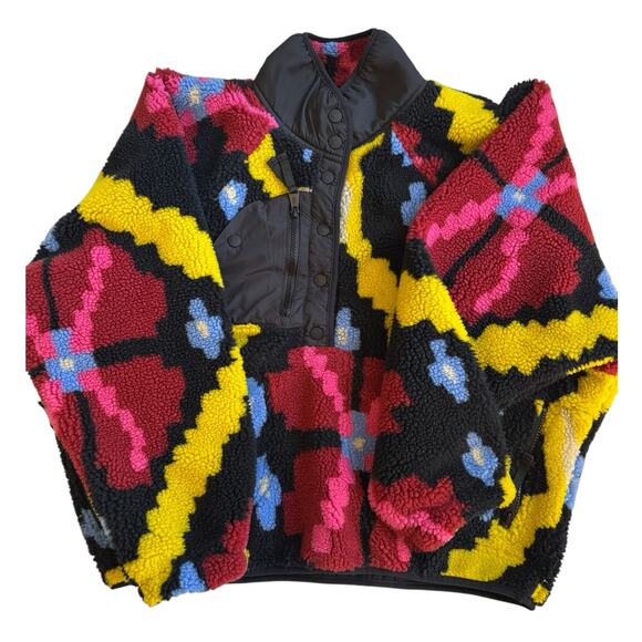 Free People Movement Rocky Ridge Fleece Colorful Pullover Sherpa M Outdoor - Picture 2 of 10